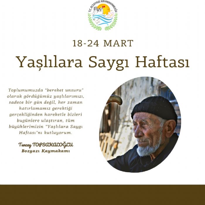 Kaymakam Tuncay Topsakalolundan Yallara Sayg Haftas Mesaj