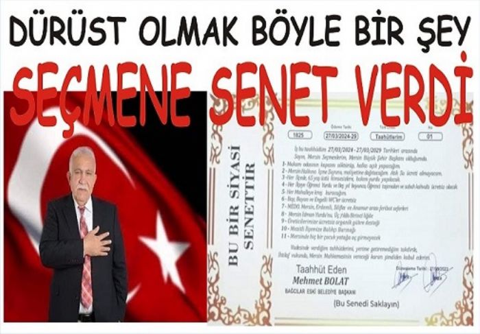 MERSNDE RNEK BR BAKAN ADAY ADAYI: MEHMET BOLAT