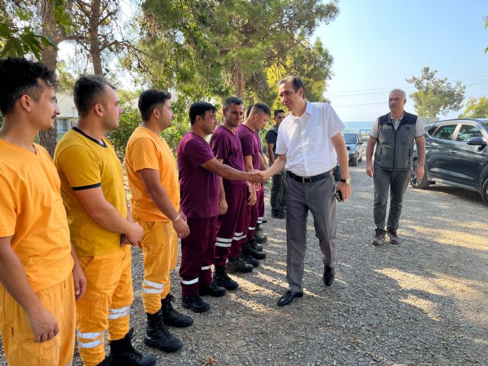 Kaymakam Topsakalo�lu, Aksaz �lk M�dahale Ekibi�ni ziyaret etti